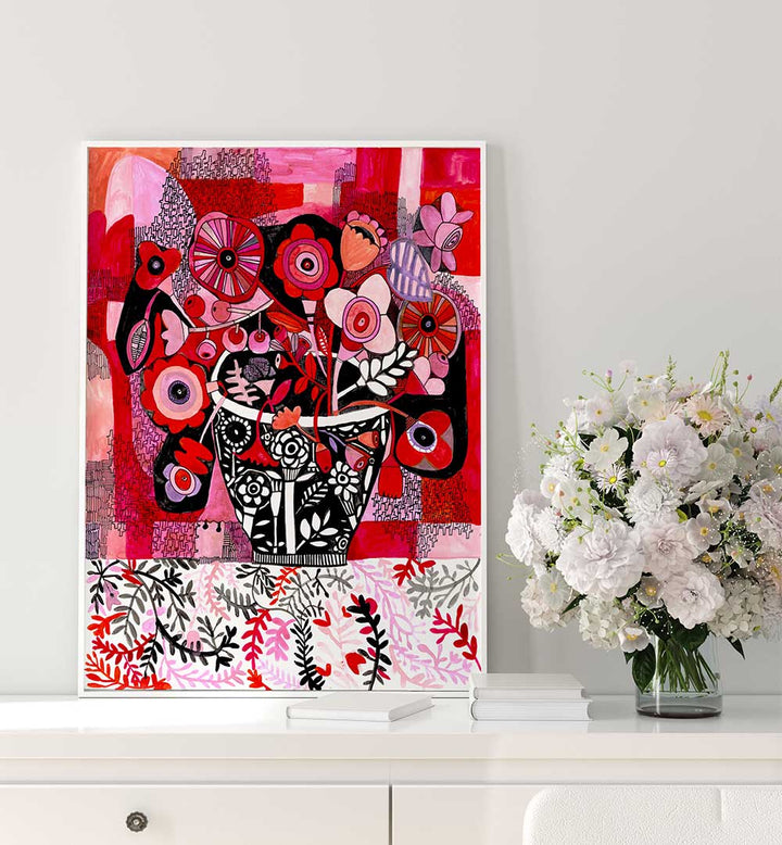 SHADES OF PINK , FLORAL FLOWER PAINTINGS