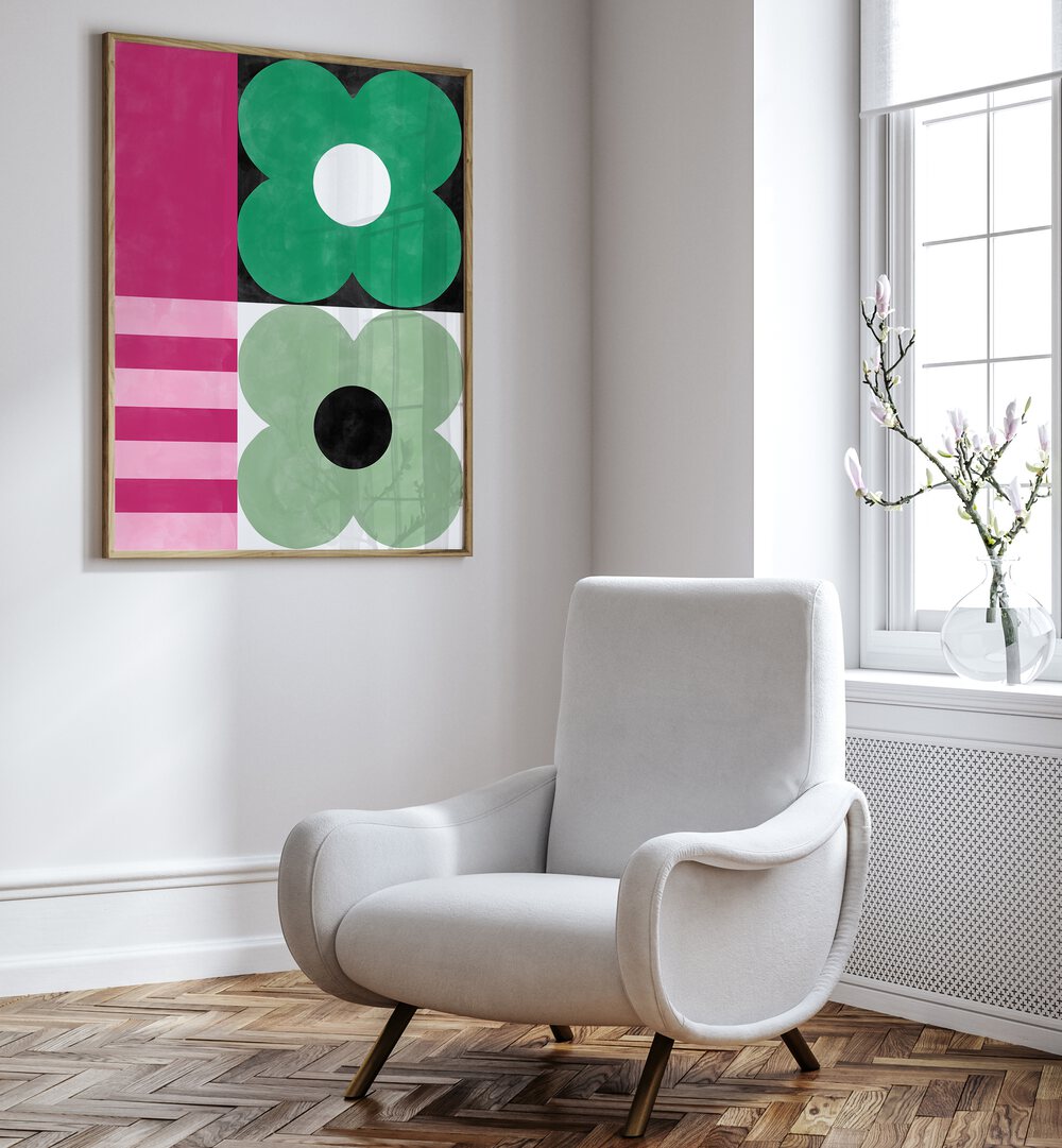 Bright and vibrant MIRRORING FLOWERS, FLORAL FLOWER PAINTINGS enhance any space with nature's beauty.