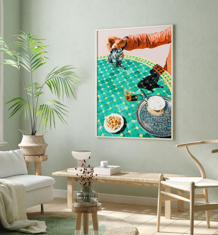 Decorate your space with MASALA CHAI TEA, BAR art by UMA GOKHALE, capturing the essence of Indian culture.