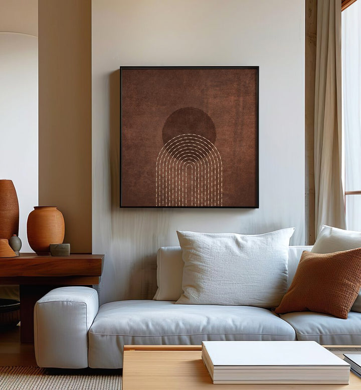 Rainbow Gate Dots, Boho Art Paintings by Emel Tunaboylu, enhances your space with stunning, gallery-like charm.