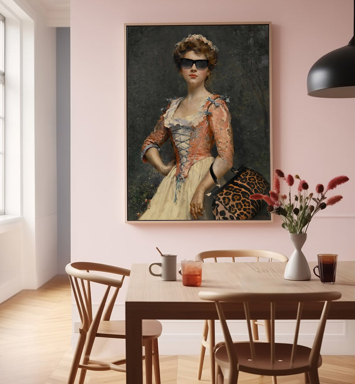 Stylish Vintage Chic Girl altered art prints by Dikhotomy blend nostalgia with modern flair, perfect for wall decor.