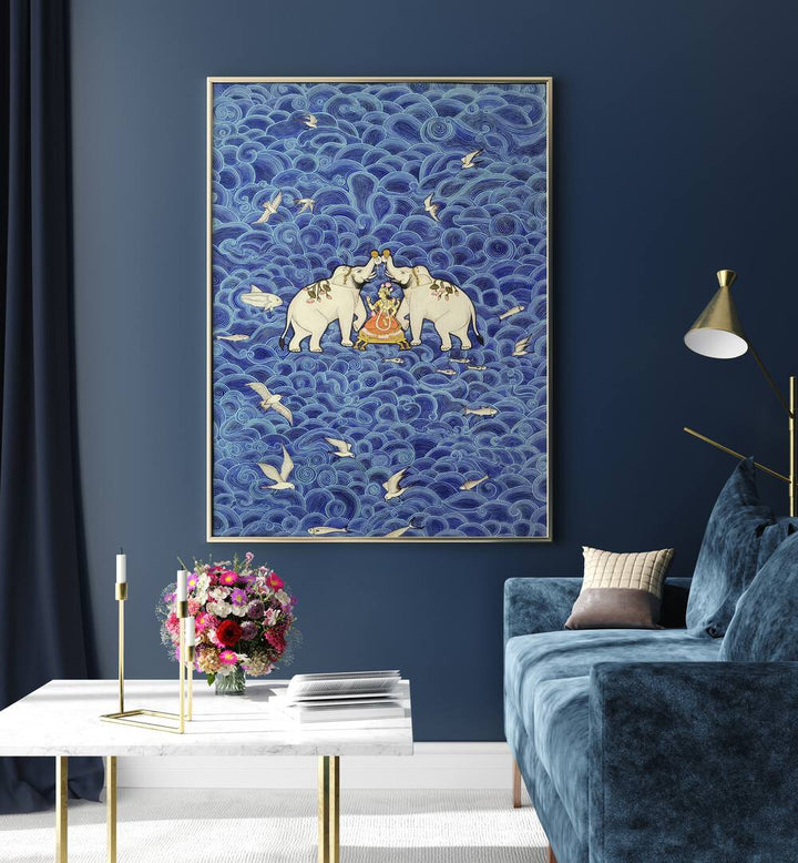 Discover the elegance of SHRI LAXMI, INDIAN ART PAINTINGS, perfect for enriching your home decor.