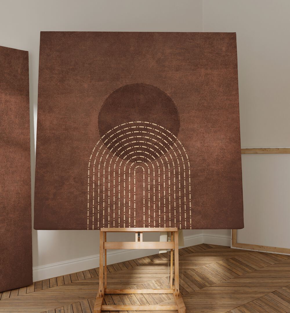 Transform your space with RAINBOW GATE DOTS, BOHO ART PAINTINGS by Emel Tunaboylu, featuring unique design on canvas.