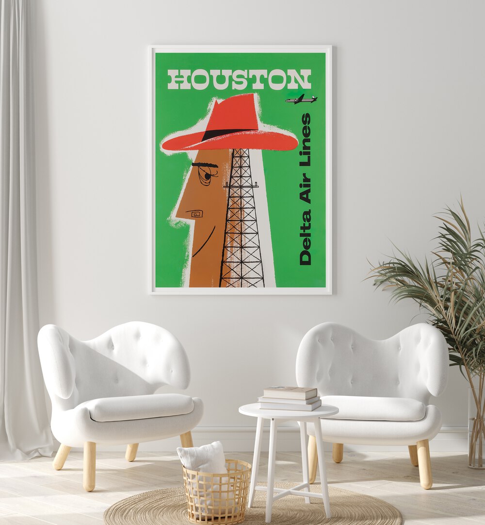 Vibrant HOUSTON I, VINTAGE TRAVEL POSTERS art piece, perfect for enhancing your home or office decor.