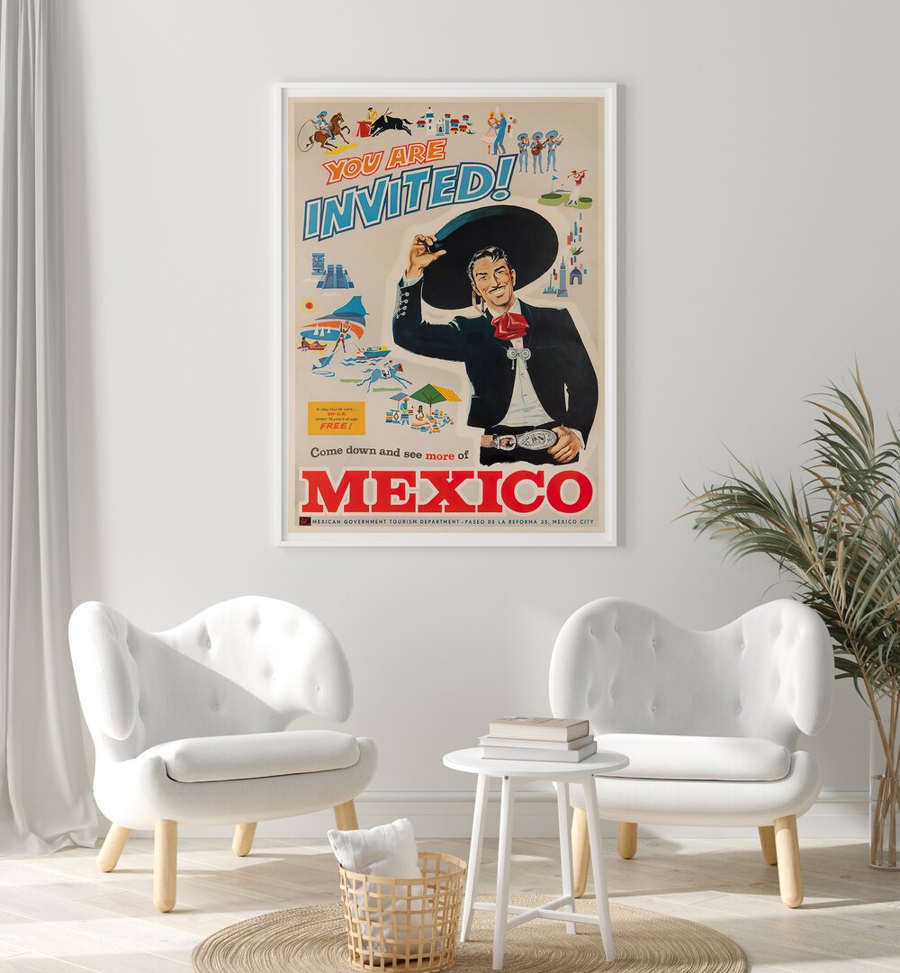 Vibrant MEXICO I, VINTAGE TRAVEL POSTERS showcasing rich culture and inviting design for your living space.