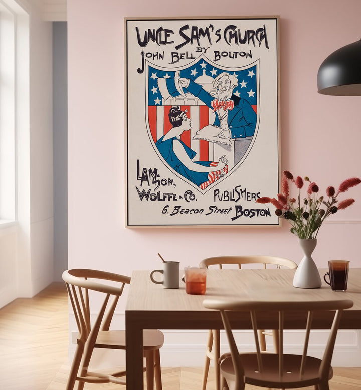 UNCLE SAM'S CHURCH , VINTAGE PAINTINGS