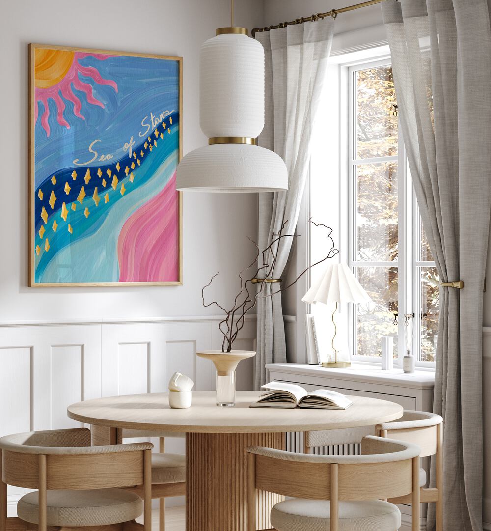 Colorful SEA OF STARS, KIDS ROOM PAINTINGS brighten up any space, inspiring creativity and motivation for children.