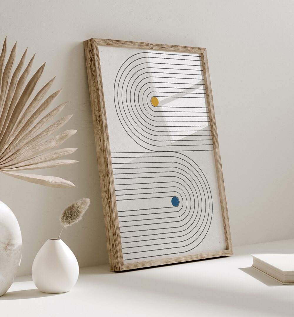 SIMPLE BLANCE DOTS, BOHO ART PAINTINGS add a modern, bohemian touch to your living space with serene designs.