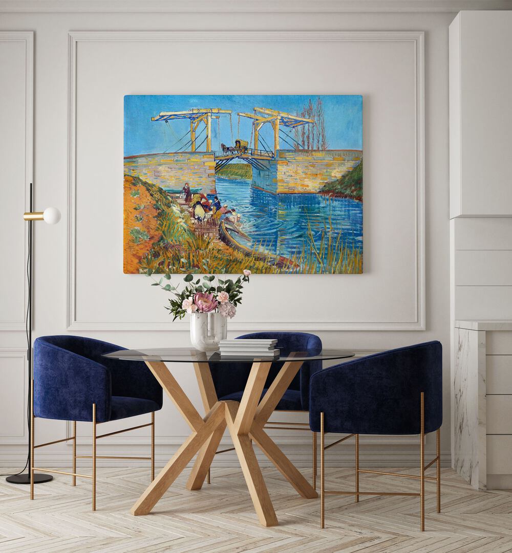THE LANGLOIS BRIDGE AT ARLES (1888)- A FAMOUS PAINTING ,  VINTAGE PAINTINGS