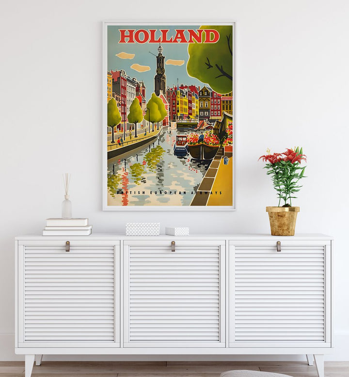 Elevate your space with HOLLAND I, VINTAGE TRAVEL POSTERS showcasing Holland's scenic charm and vibrant beauty.