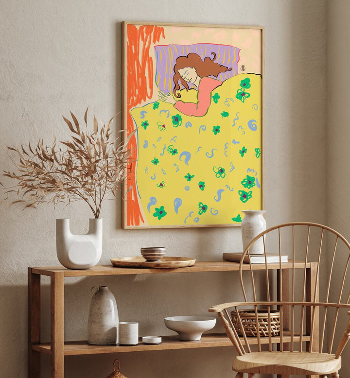 Transform your space with SLEEPING IN, VIBRANT art prints featuring lively colors and creative energy.