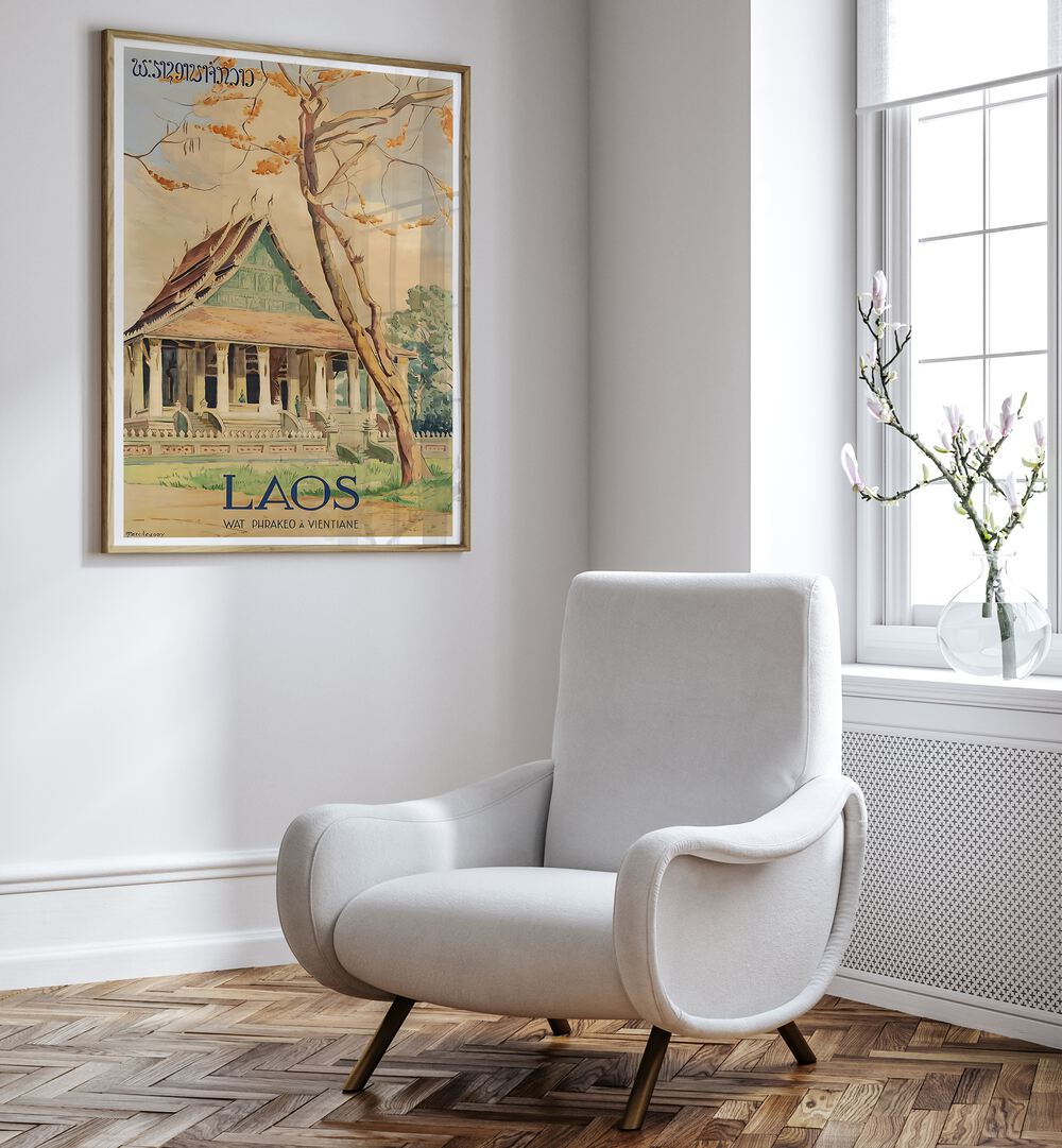 Stunning LAOS I, VINTAGE TRAVEL POSTERS showcasing scenic beauty, perfect for travel lovers and unique decor.