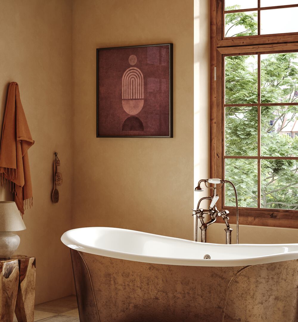 Stunning RAINBOW GATE VAZO, BOHO ART PAINTINGS enhance your space with vibrant colors and artistry by Emel Tunaboylu.