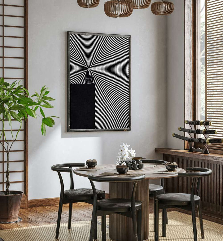 Transform your space with HYPNOSIS, GEOMETRIC ART PRINTS by Underdott, creating a captivating focal point.