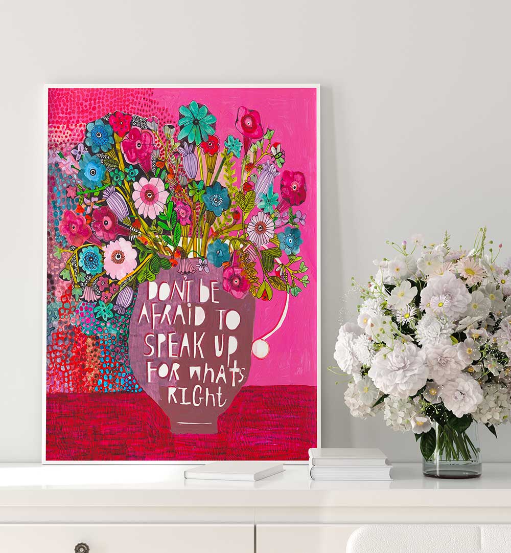 SPEAK THE TRUTH , FLORAL FLOWER PAINTINGS