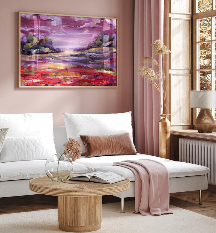 Exquisite PURPLE LANDSCAPE PAINTINGS enhance any living space with serene hues and natural beauty.