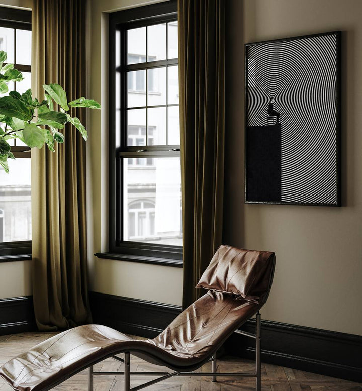 Transform your space with Underdott's HYPNOSIS, GEOMETRIC ART PRINTS, creating a mesmerizing focal point.