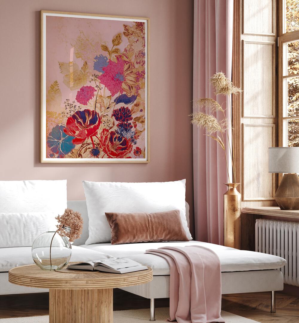 Brighten your space with VINTAGE FLOWERS II, FLORAL FLOWER PAINTINGS, showcasing exquisite vintage blooms in elegance.