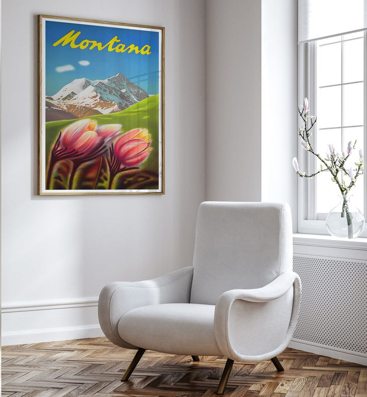 Stunning MONTANA, VINTAGE TRAVEL POSTERS showcasing vibrant landscapes, perfect for enhancing your living space.