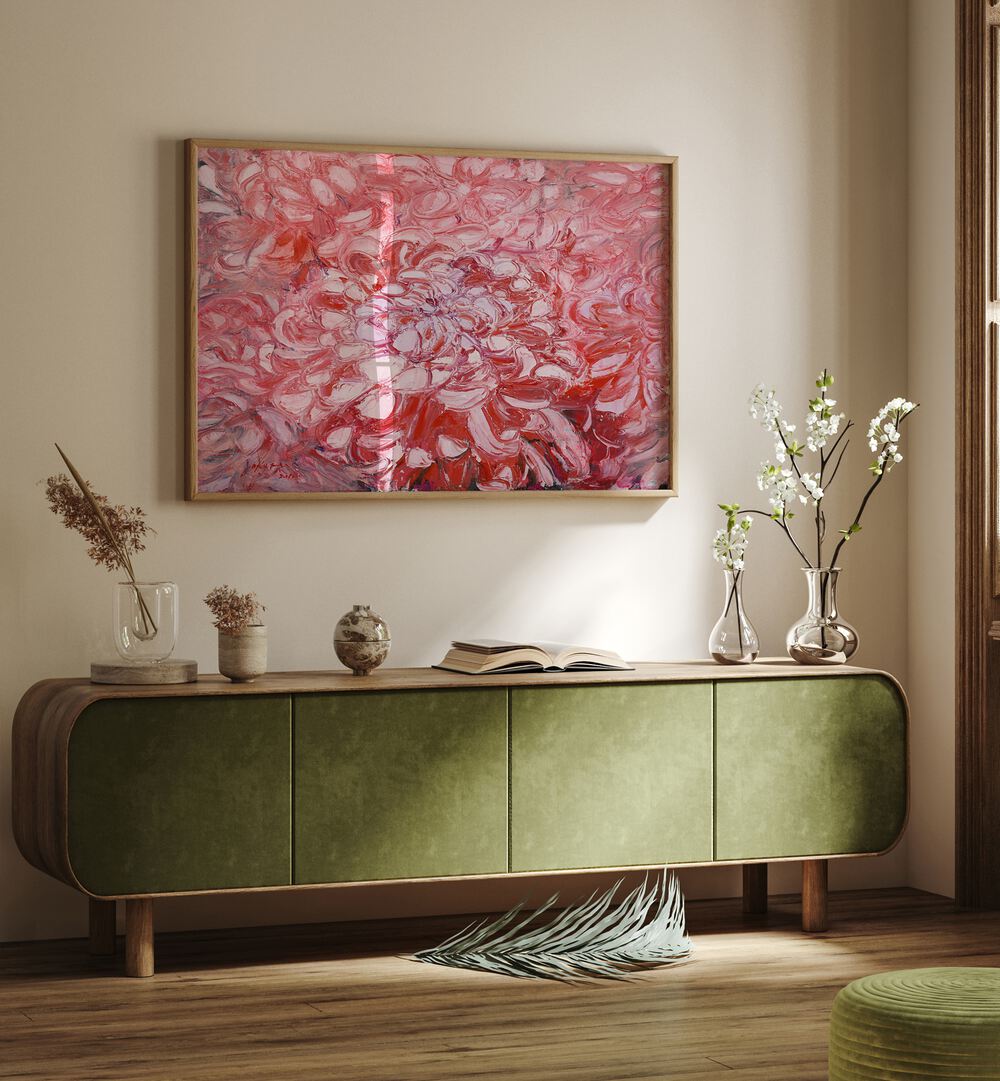 Charming CHRYSANTHEMUM CANVAS, FLORAL FLOWER PAINTINGS adding elegance to modern decor. Perfect for any room.