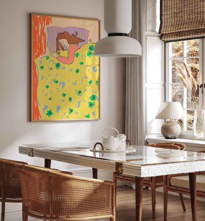 Brighten your space with SLEEPING IN, VIBRANT art prints that energize and inspire creativity in any room.