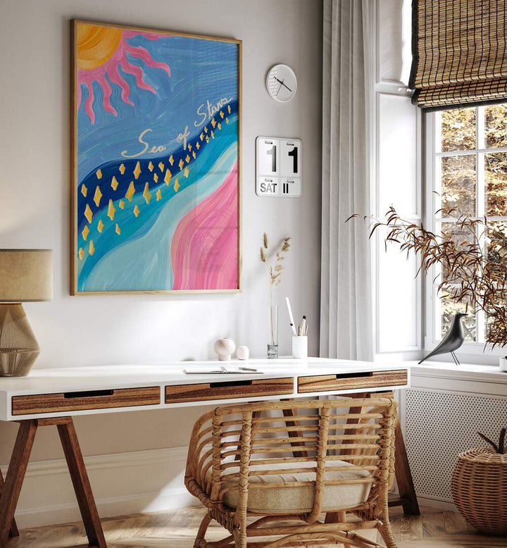 Bright and colorful SEA OF STARS, KIDS ROOM PAINTINGS add inspiration and creativity to your child's space.