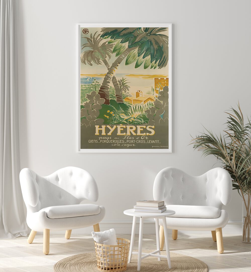 Discover the charm of Hyères with our HYERES, VINTAGE TRAVEL POSTERS that enhance any space with nostalgia.
