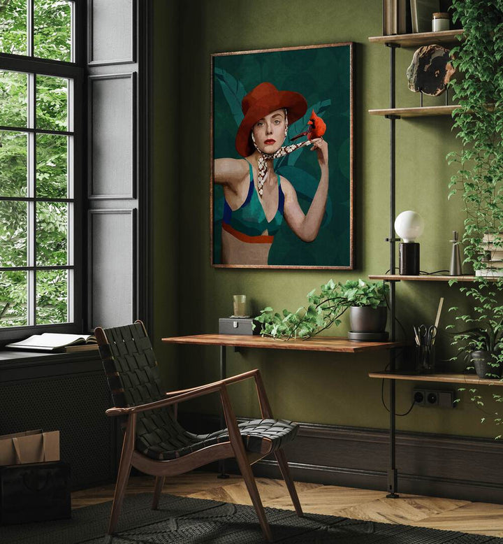 KARDINAL KUSLU KIZ, PORTRAITS adds a captivating touch to your space with Emel Tunaboylu's stunning artwork.