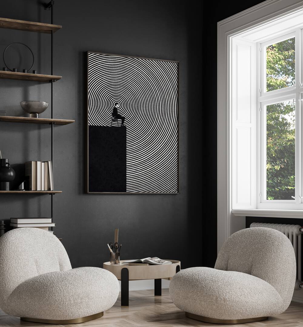 Transform your space with HYPNOSIS, GEOMETRIC ART PRINTS by Underdott, a captivating focal point for creativity.