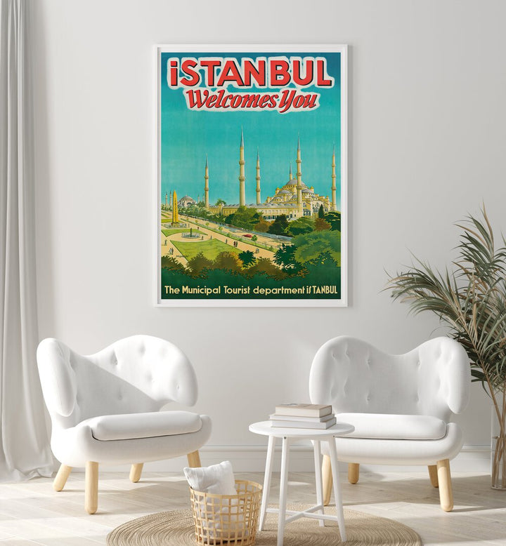 Explore Istanbul with our ISTANBUL, VINTAGE TRAVEL POSTERS, showcasing the city's stunning architecture and rich culture.