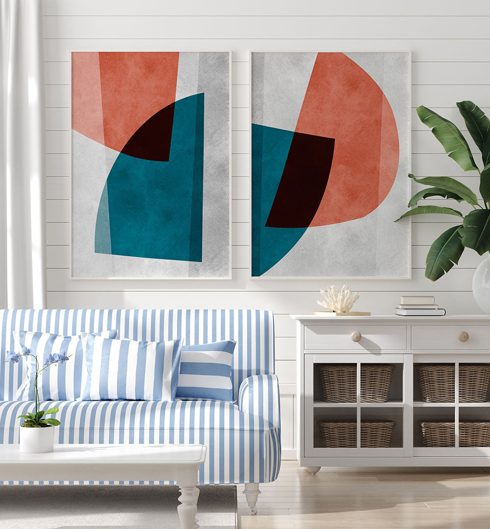 INTERSECTING SOULS , SET OF 2 PAINTINGS