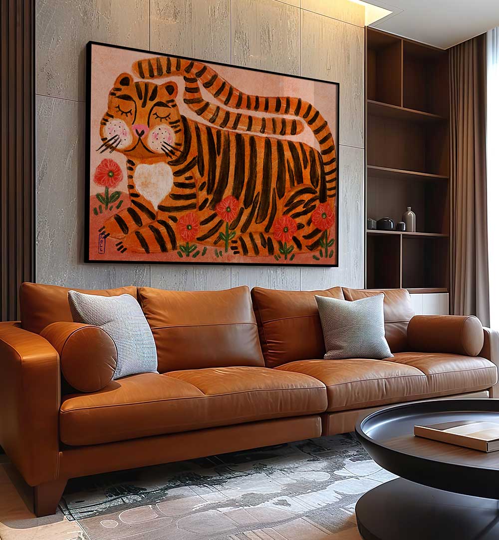 SLEEPING TIGER , KIDS ROOM PAINTINGS