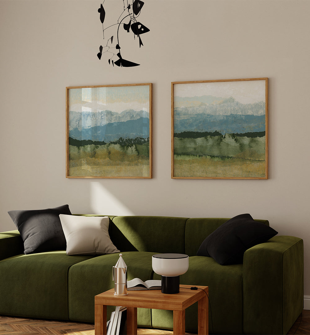 MOUNTAIN MIST , SET OF 2 PAINTINGS