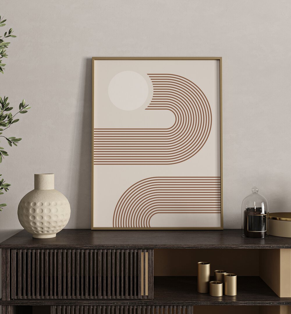 Elegant BEIGE ARC, BOHO ART PAINTINGS enhance modern decor with sophistication and artistic charm. Perfect for any space.