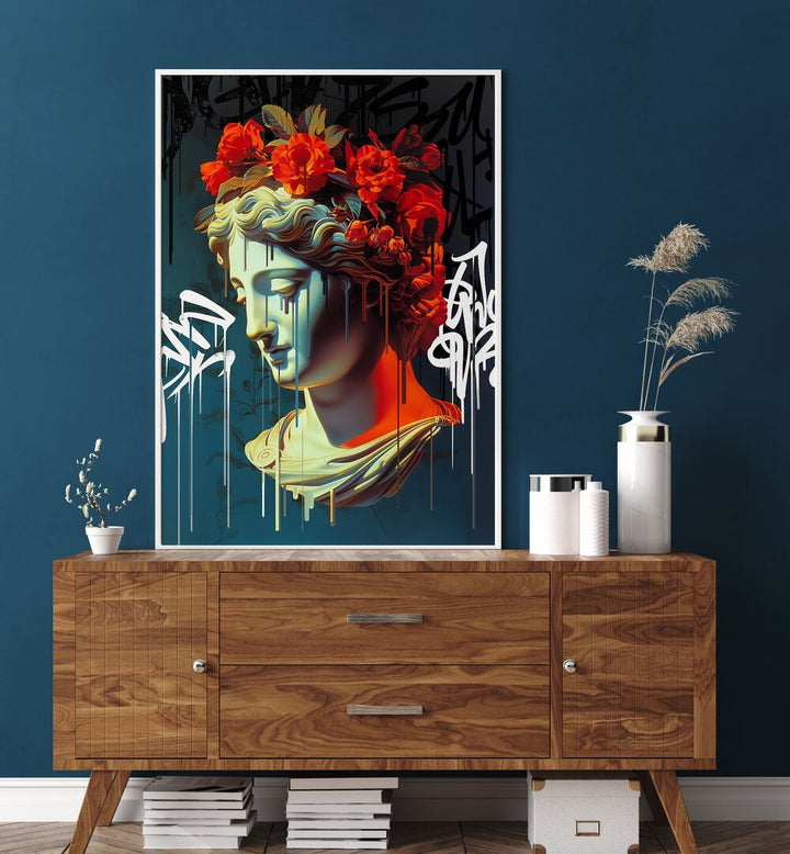 VANDAL CASANDRA, ALTERED ART PRINTS by DIKHOTOMY adds a modern, rebellious flair to your living space.