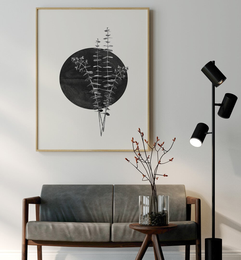 Stunning PLANT AND BLACK SUN, FLORAL FLOWER PAINTINGS enhance modern interiors with bold, natural elements.