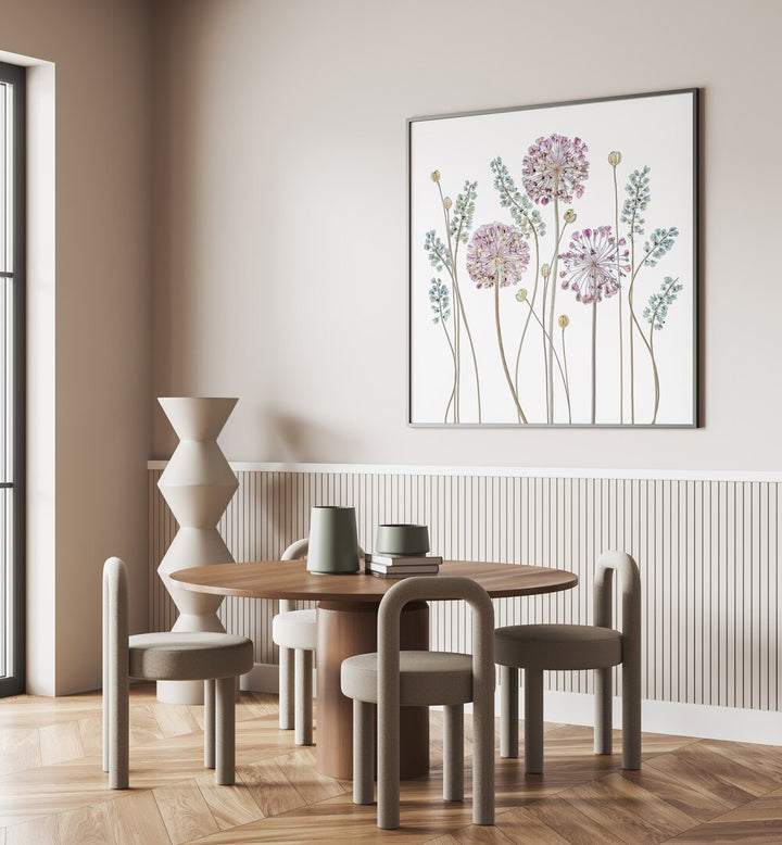 Elegant ALLIUM II, FLORAL FLOWER PAINTINGS enhance your home décor, bringing charm to any living space.