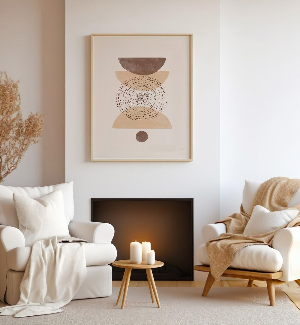 Elegant BOHO SHAPES art painting from The Miuus Studio, adding creativity to your space with stunning designs.
