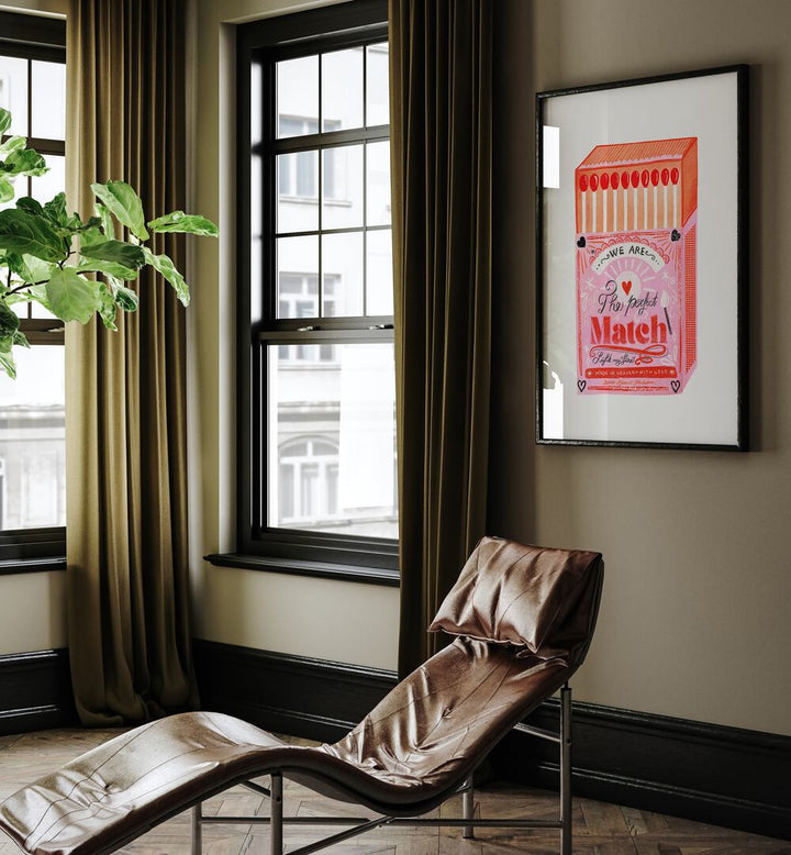 Stylish MATCH BOX, FASHION POSTERS enhance any room’s decor, featuring The Perfect Match II by Baroo Bloom.