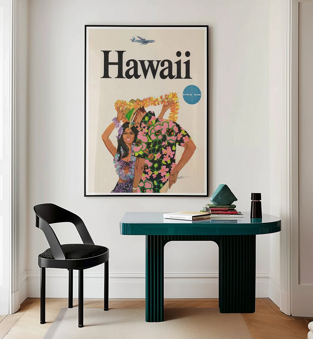 Elevate your decor with HAWAII I, VINTAGE TRAVEL POSTERS showcasing vibrant Hawaiian culture and stunning landscapes.