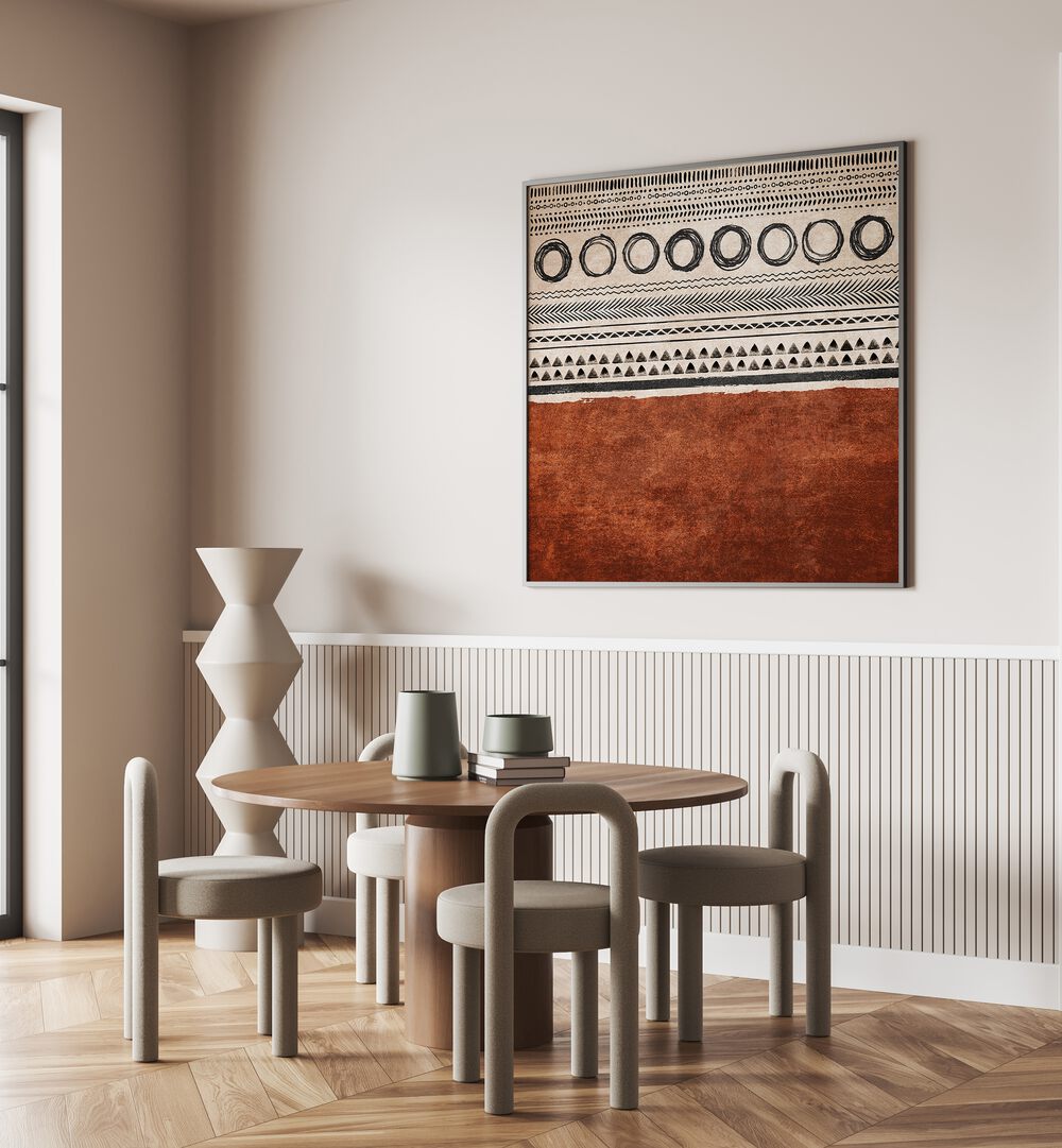 KILIM KIREMIT, BOHO ART PAINTINGS enhance your space with modern elegance by Emel Tunaboylu.