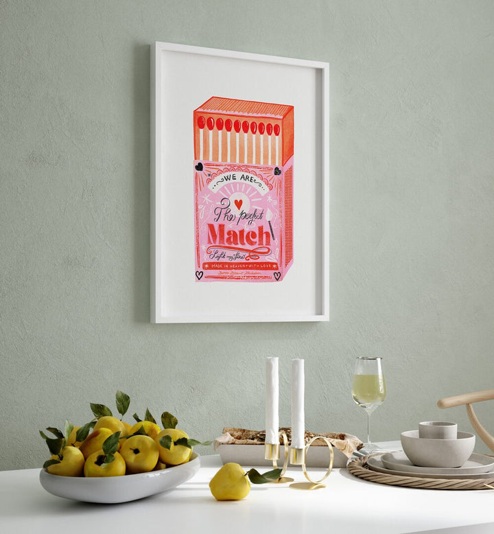 Brighten your space with the MATCH BOX, FASHION POSTERS, featuring The Perfect Match II by Baroo Bloom.