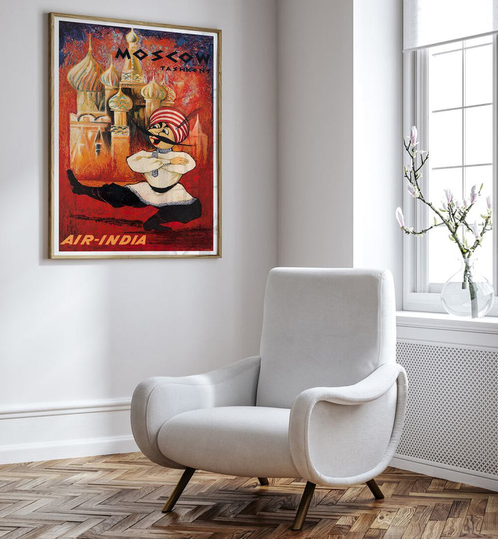 Moscow II Vintage Travel Posters showcase vibrant artwork featuring iconic landmarks, perfect for nostalgic decor.