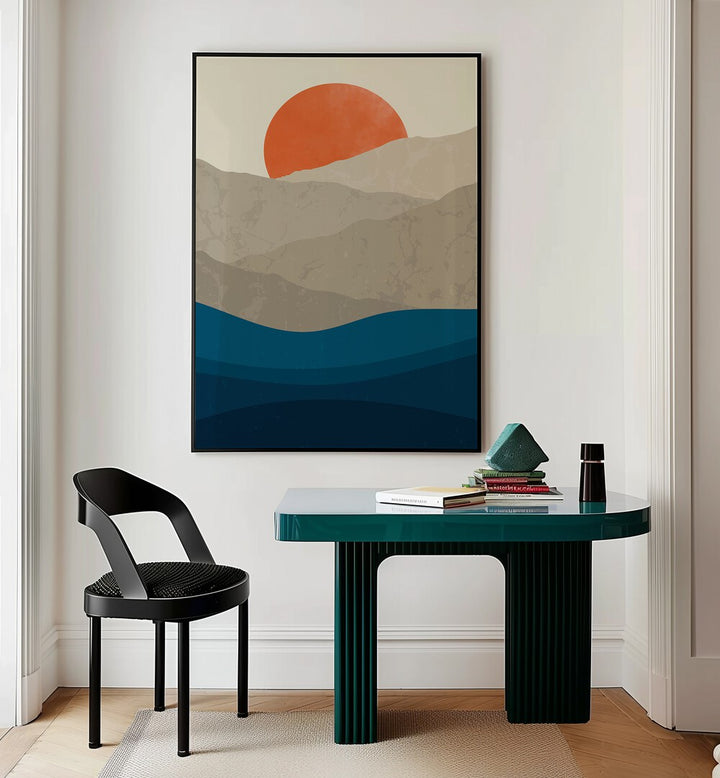 Transform your space with MOUNTAINS I, LANDSCAPE PAINTINGS by Jay Stanley, showcasing stunning mountain beauty.