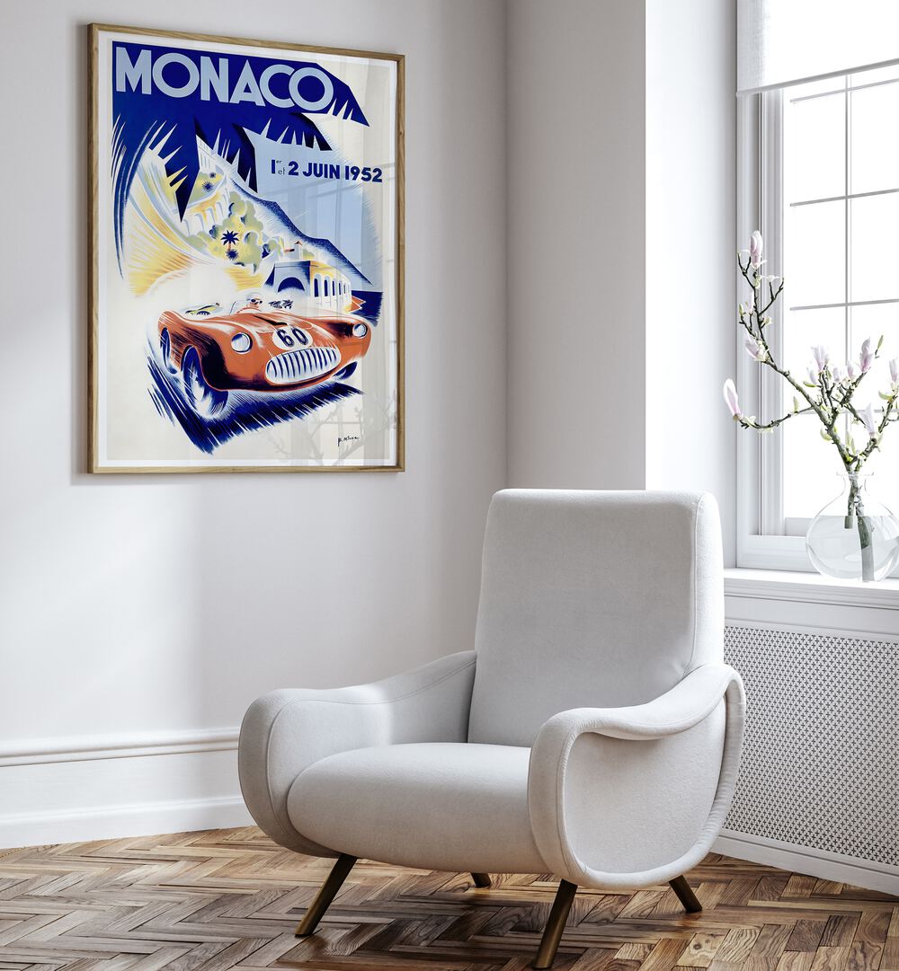 Elegant MONACO I, VINTAGE TRAVEL POSTERS showcase Monaco's allure, perfect for travel enthusiasts and decor lovers.