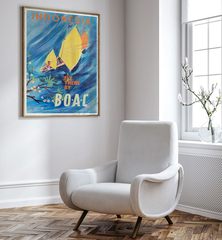 Colorful Indonesia I, Vintage Travel Posters adorn the wall, inviting exploration and adventure in your space.