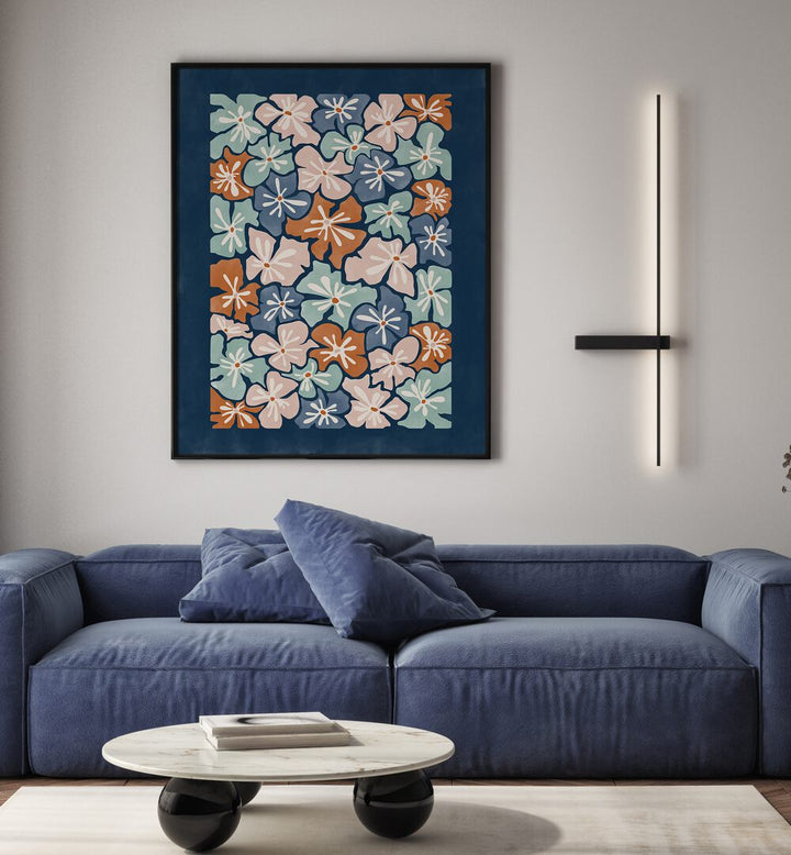 Bright floral patterns bring nature indoors with FLOWERS MARKET, FLORAL FLOWER PAINTINGS by Elena Ristova.