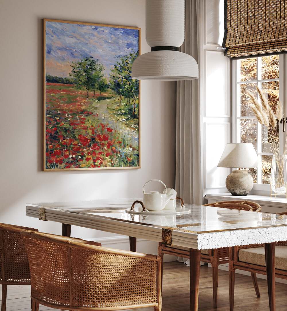 Vibrant POPPY LAND, FLORAL FLOWER PAINTINGS brighten any space with nature's beauty and exquisite artistry.