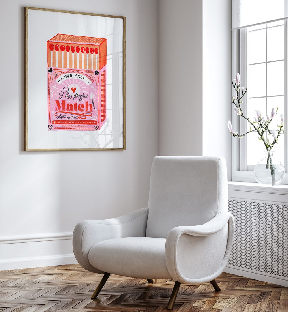 Stylish MATCH BOX, FASHION POSTERS by Baroo Bloom adds elegance to your living space, transforming any room beautifully.