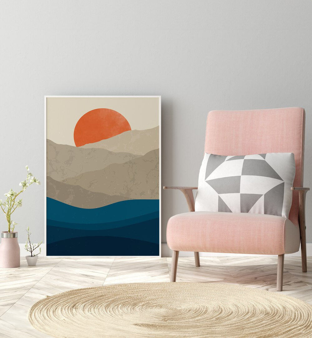 Transform your space with MOUNTAINS I, LANDSCAPE PAINTINGS by Jay Stanley, showcasing stunning mountain beauty.